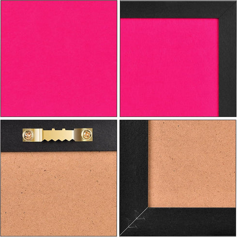 Pink Bulletin Boards Cork Board with Felt, 17"x13" Small Display Pin Board for Walls, Jewelry, Photos, 1pc