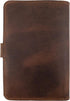 Rustic Cover for Field Notes (3.5 x 5.5 in. Notebook not Included) with Pen Slots, Protective Storage for Journal, Full Grain Leather, Handmade, Bourbon Brown