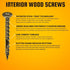 Velocity Interior 2 Inch Wood Screws DIY Pack (Size #8, 75 Pcs) – Zinc and Yellow Coating for Wood Working