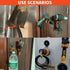 4Pcs Heavy Duty Magnetic Hooks, 66mm Strong Storage Hook with Anti-Slip Coating for Garage Tools