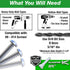 TOGGLER Alligator AF8 Flanged Anchor, Polypropylene, for #8 to #14 Fastener Sizes, Pack of 100