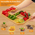 TWEJMZU 4 2-0-2-6 12 Inch 2026 Graduation Charcuterie Numbers, Pcs Fillable Wooden Tray, Divided Appetizer Cheese Board