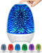 Aiscool Night Light Bluetooth Speaker, 3D Glass Fireworks Lamp with Touch Control,