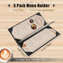 4.25" 11" Pack 5 4 (5, 4 (4.25 11 inch)) Restaurant Menu Covers Holders x | of Synthetic Leather Triple Fold Panels