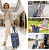EmHangzz Folding Shopping Bag with Wheels, Small Rolling Folding Grocery Cart on Wheels, Collapsible Wheeled Portable