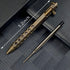 Bolt Action Solid Brass EDC Pen Six-edge Tactical Metal Pen with Refills and Clip for Business, Christmas, Birthday