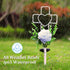 16 Inch Solar Cross Garden Stake Lights with 1 Artificial Flower, Metal Garden Art for Patio Lawn Decor