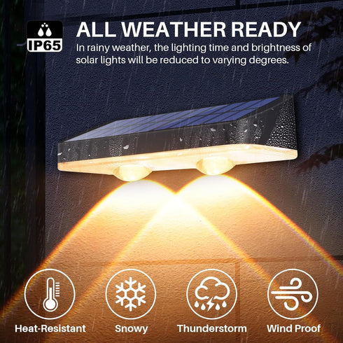 3000/4000/6000K 3 Mailbox, Sign(2 Pack) Solar Lights Outdoor Waterproof Modes Solar Powered Dusk to Dawn Lighting