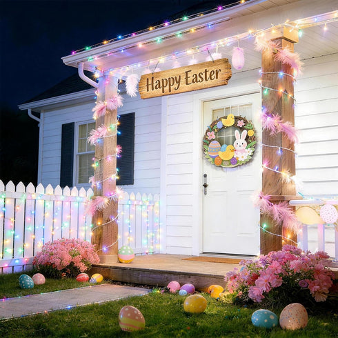 66ft 200 8 iShabao Outdoor String Lights, LED Modes Pastel String Lights, Waterproof & Plug in Connectable Twinkle