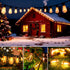 100 52 Bulbs(2 Outdoor LED String Lights with Feet Edison Plastic Spare), Waterproof Hanging Lights for Patio Backyard