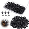 Outus 200 Pcs Black Upholstery Tacks, 7/16 Inch Decorative Furniture Tacks with Storage Box for DIY Projects, Home Decor