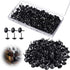 Outus 200 Pcs Black Upholstery Tacks, 7/16 Inch Decorative Furniture Tacks with Storage Box for DIY Projects, Home Decor