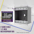 ENERLITES Weatherproof Outlet Box with Five 1/2-in Threaded Outlets, 2-Gang Outdoor Electrical Box