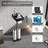 7 VOLDRA Toilet Paper Holder Stand with Shelf, Free Standing Black Toilet Paper Roll Holder with Wipes Storage Drawer