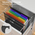 Plastic Expanding Hanging File Folders, 1/3-Cut Tab, 7 Pockets, Multi-Color Tabs, Large Capacity, Letter Size (6 PCS)