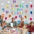 TaoBary 84 Pcs 3D Hot Air Balloon Honeycomb Bulletin Board Set with Caterpillars, Apple, Popcorn Cutouts for School