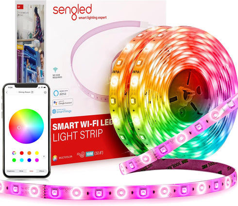 Sengled Smart Wi-Fi LED Multicolor Light Strip, 10M (32.8ft), No Hub Required, Works