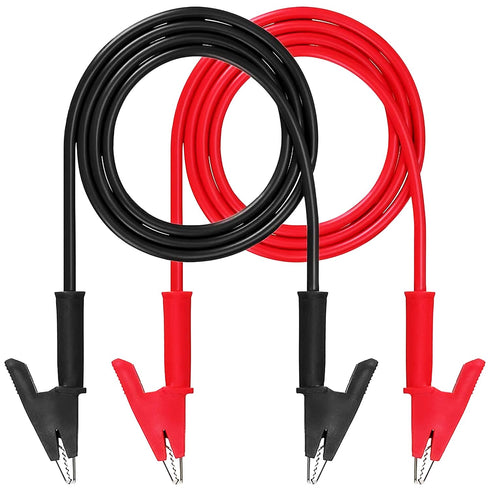 KAIWEETS Alligator Clips Electrical Test Leads Set, 15A Heavy Duty Jumper Wires with Protective Copper Clips