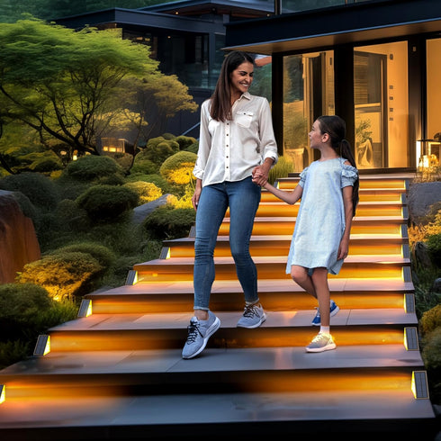 IP67, 6 Pack, Solar Step Lights for Outside Waterproof Outdoor Stair Light Solar Stair Lights Outdoor LED Outdoor Step