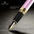 Dryden Designs Fountain Pen Gift Pouch with Medium Nib and 24 Ink Cartridges - MCM (Luscious Pink)