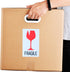 Hybsk 3 x 5 Fragile with Broken Glass Safe Handling Stickers - 100 Adhesive Labels Per Roll