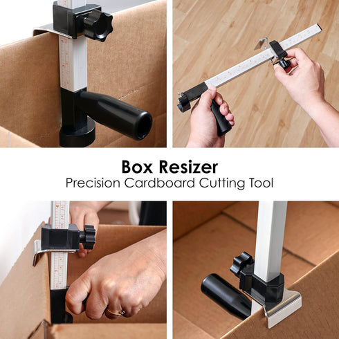 Box Resizer Tool with Scoring Wheel for Customizing Shipping Boxes - Cardboard Box Scorer Tool
