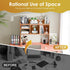 6 Shelves3-Tier Nova Microdermabrasion Wooden Desktop Bookshelf with Desk Organizer Hutch for Computer Desk, Home