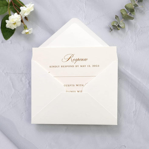 PONATIA 50 Pack A1 Envelopes, 3 5/8 x 5 1/8 Inches Ivory, Perfect for Weddings, RSVP Cards, Thank You Notes