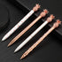 Outus Pineapple Pens, 12 Pieces Metal Ballpoint Pens in Rose Gold for Graduate Back to School Gifts, Black Ink