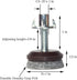 1/4-20x1 T-Nuts(Set 24) Medium Duty Furniture Levelers Adjust Legs,Table and Chairs Leveling Feet|Height Adjustable