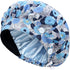 2 Pack ABAMERICA Bouffant Caps with Button and Sweatband, Adjustable Scrub Caps for Women Men, One Size Multi Color