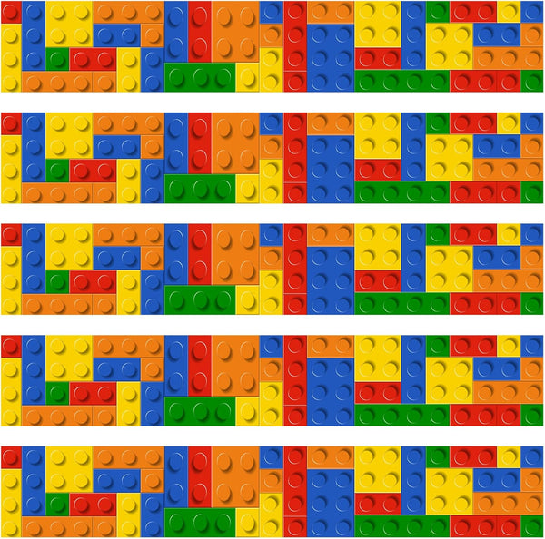Sherr Building Block Bulletin Board Borders Colorful Trim for Classroom Chalkboard and Whiteboard Decoration (50 Pcs)