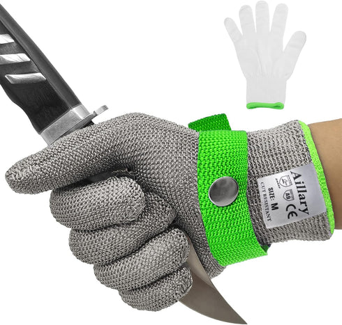 Level 9 Cut Resistant Kitchen Glove Food Grade Stainless Steel Wire Mesh Safety Work Glove Large