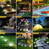 inkgear 6 Pack 8 IP65 Solar Ground Lights Outdoor, LED Mini Flat Solar Disc Lights, Waterproof Pathway Lights Solar