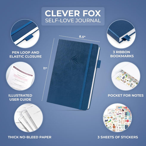 Clever Fox Self-love Journal Guided Self-Discovery Log for Self-care, Reflection & Self-help, Mental Health, Gratitude