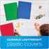 Oxford Primary Spiral Notebooks, 3/PK, 80 Sheets, Durable Plastic Covers, Pre-K, K-2, Blue/Red/Green, 9 3/4 x 7 1/2