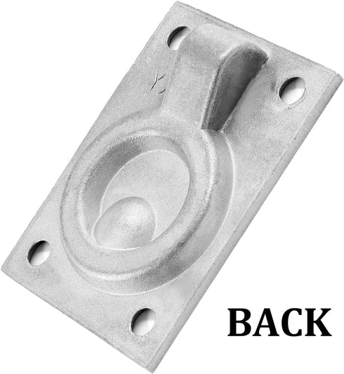 2Pcs Flush Pull Ring Handles 2.5" x 1.8" Hidden Recessed Furniture Handle, 304 Stainless Steel Recessed Boat Hatch