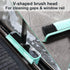 RarefRoom Grout Cleaner Brush with Long Handle, V-Shaped Floor Scrub Brush Swivel Grout Brush Stiff Bristle Floor Grout