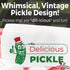 Durable Retro Design 6.5 in Dill Pickle Bag 75 Pack - Vintage Paper Snack Sacks for Fundraiser or Concession Stand
