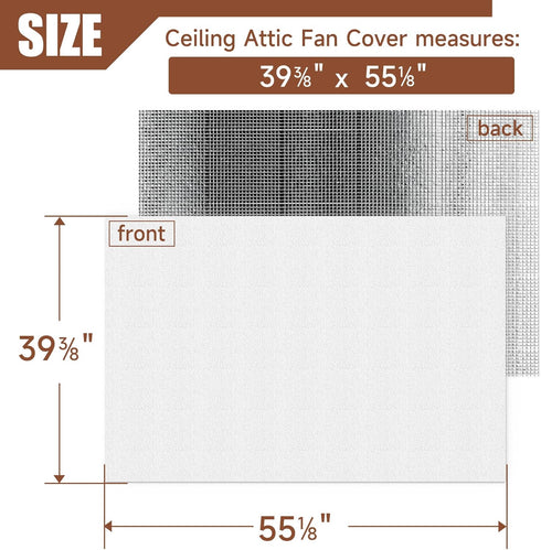 39"x55" BJADE'S Insulation Cover for Attic Fan, Attic Ceiling Insulation Shutter Seal Cover,Attic Door Insulation