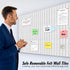 Large Cork Board 47"x47" - 16 Pack Felt Wall Tiles with 120 Push Pins, Safe Removable Adhesive Tabs for Office Decor