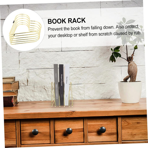 HOODANCOS Practical Bookend Study Iron Book Book Storage Bookends Desk Organizer Stylish Stand