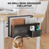 Desk Side Storage Organizer, 2 Tier Under Desk Laptop Holder, Clamp on Desk Shelf, Black
