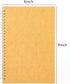 DSTELIN 9 inch x 6 inch, 100GSM, Blank Spiral Notebook, 1-Pack, Soft Cover, Sketch book, 160 Pages / 80 Sheets, (Brown) by DSTELIN