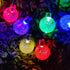 Solar String Lights Outdoor, 20ft Waterproof 30 LEDs, 8 Modes Crystal Globe Fairy Lights for Backyard Patio Wedding
