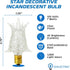 Bulb (6-Pack) 7W Bulb E12 45 120V C7A OHLECTRIC STAR Decorative Incandescent Clear Flame/Star Design Novelty Decor