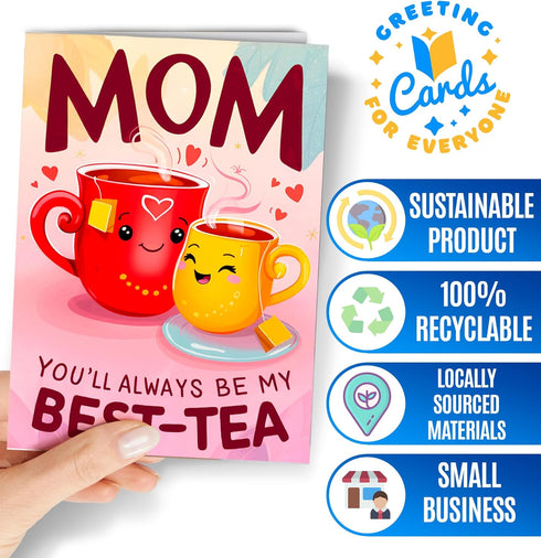 Funny Mom Birthday Card - Happy Birthday Card for Mom from Daughter - Cute Mother's Day, Christmas, Retirement