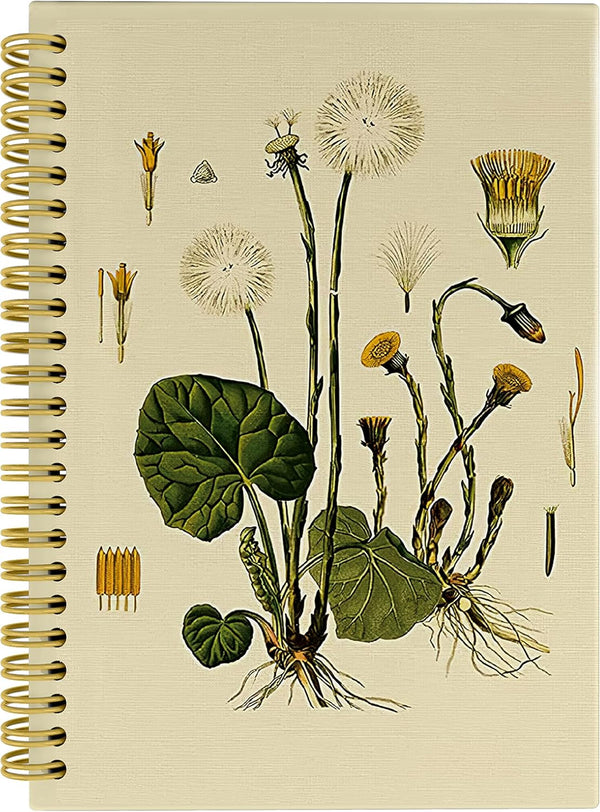 Plant Journal Notebook Aesthetic, Pretty 5.5×8.3 Spiral Bound Notebook with 164 Pages, College School Supplies Aesthetic
