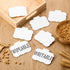 Zonon 8 Pack Basket Labels Clips with 40 Pcs Pantry Labels Set, Removable Bin 3.5 x 2.4 Inch for Kitchen, Black & White