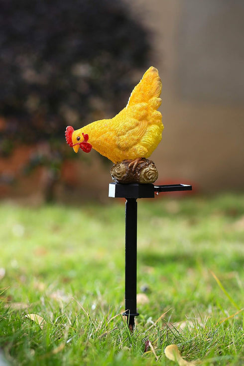 Solar Chicken Lights Chicken Statue Decorative Outdoor Chicken Solar Light Garden Decor for Outdoor Patio Yard Art Decoration